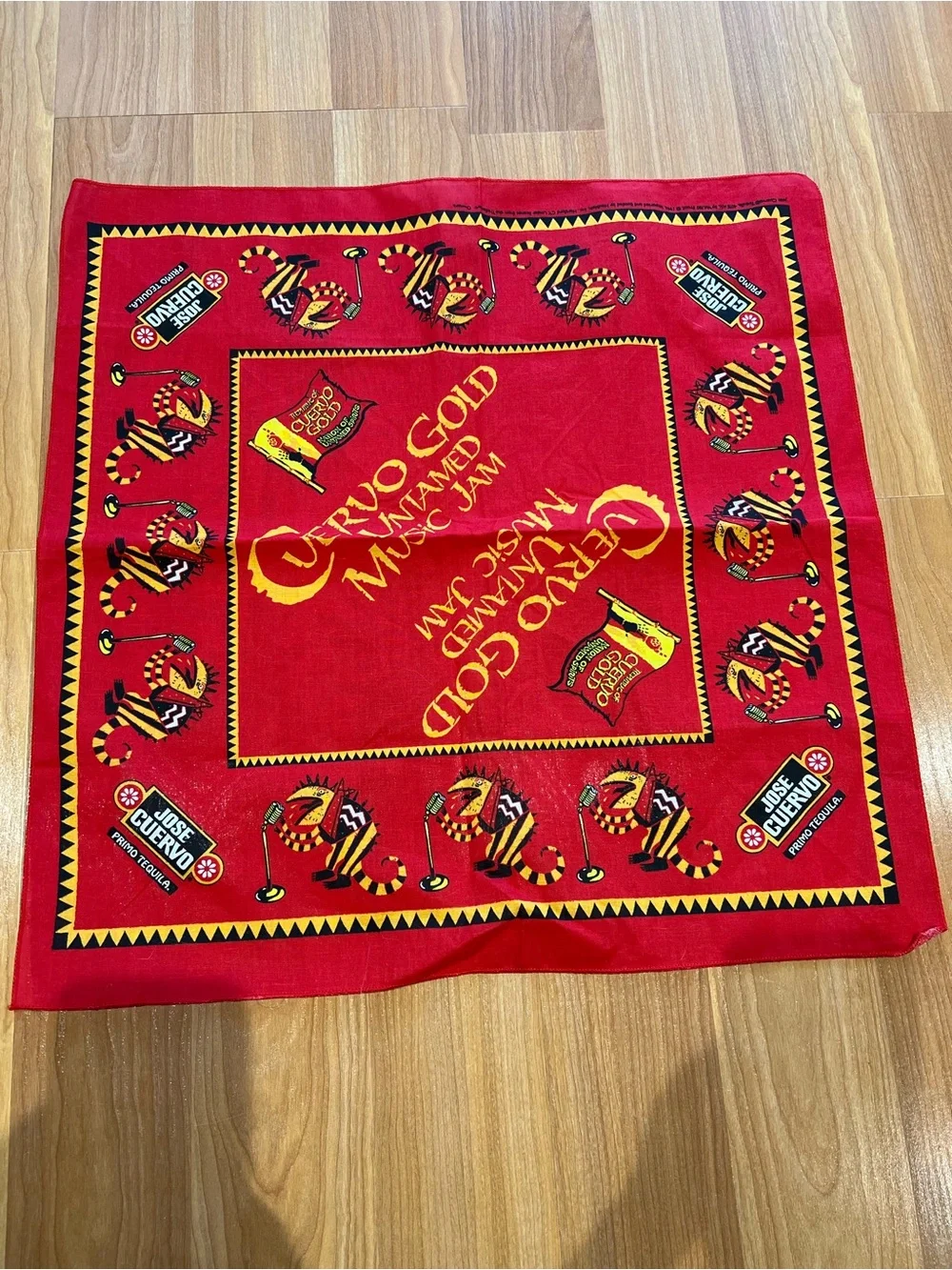 Vintage Jose Cuervo Gold Untamed Music Jam Bandanas Set of 2 Cotton New
